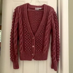 Vintage JRS Pink Wool Cardigan